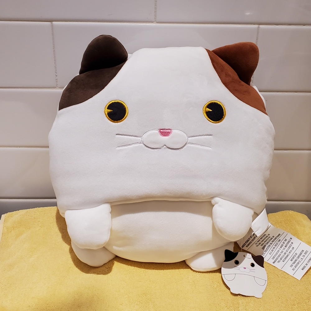 FOOT WARMER; WHITE CALICO CAT
